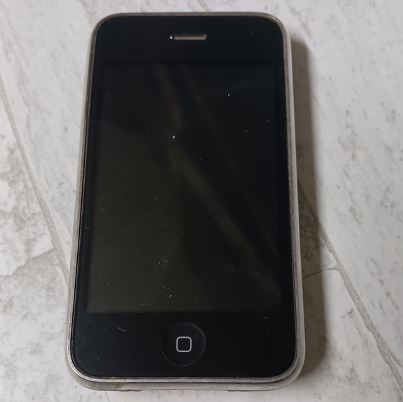 Apple Black iPhone with Silver Trim